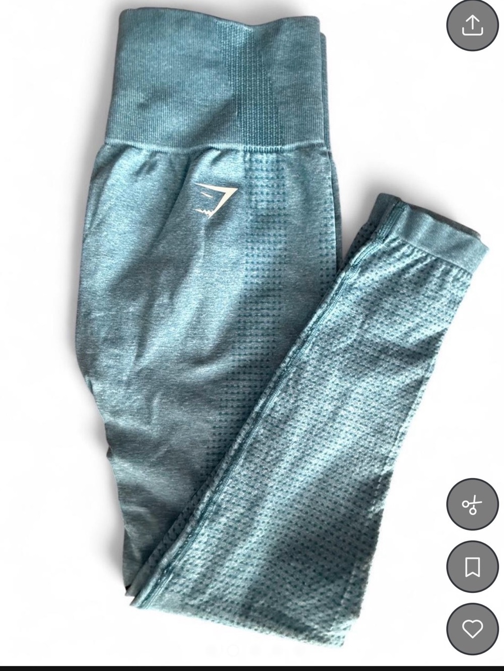 Gymshark women’s Seamless High-Waist Leggings in Teal Blue